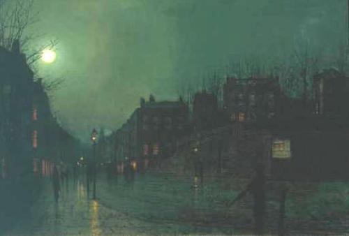 Atkinson Grimshaw View of Heath Street by Night France oil painting art
